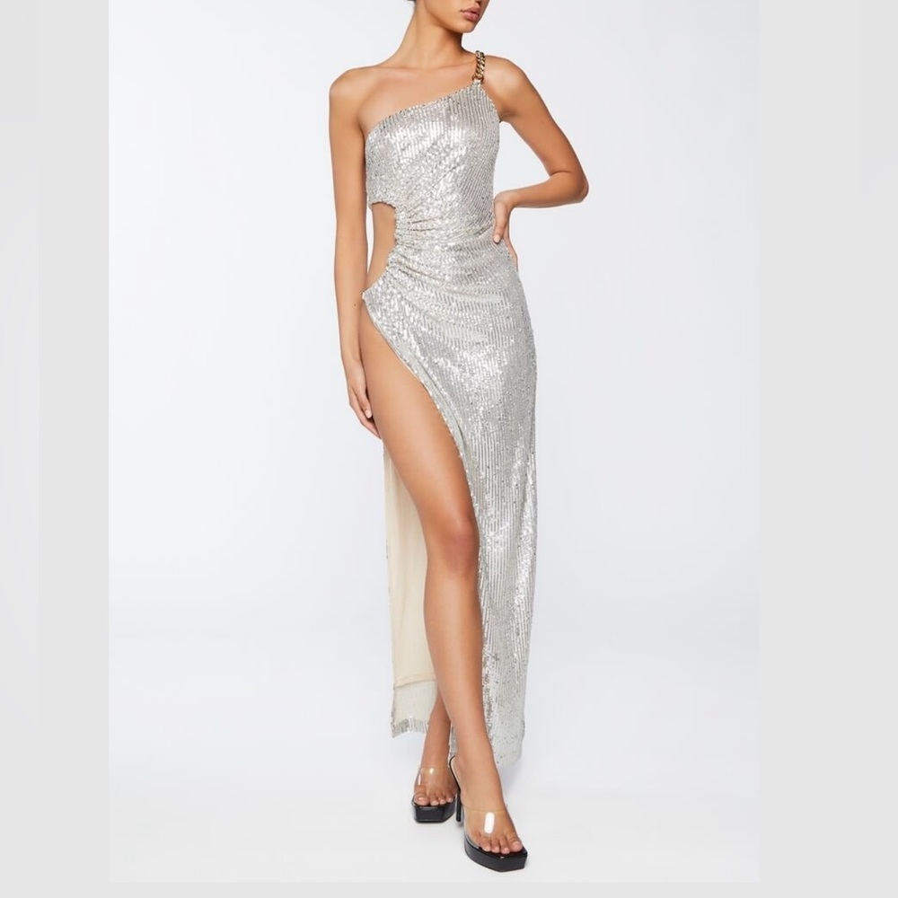 Forever 21 Sequin One-Shoulder Gown